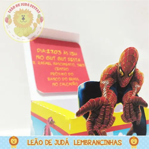 CONVITE CUBO tema Homem Aranha