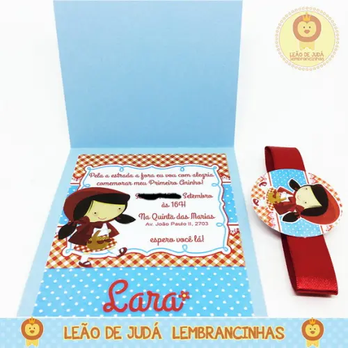 Convite Esmeralda tema Chapeuzinho Vermelho