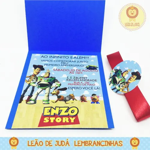 Convite Esmeralda Tema Toy Story