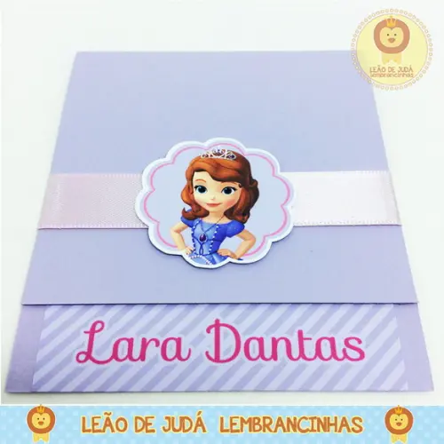 Convite Esmeralda tema Princesinha Sofia