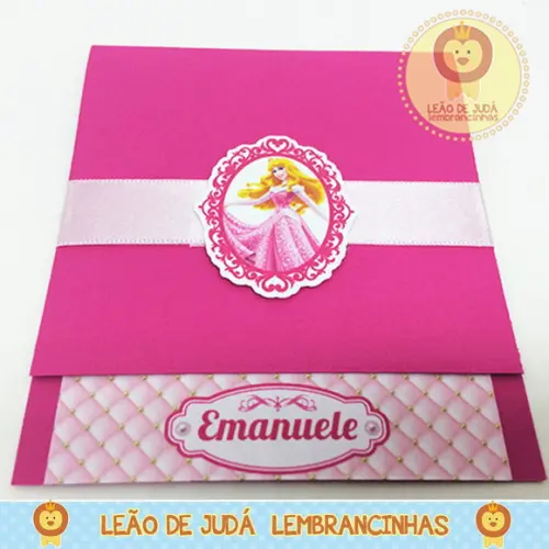 Convite Esmeralda tema Princesas