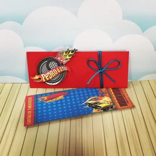 Convite hot wheels
