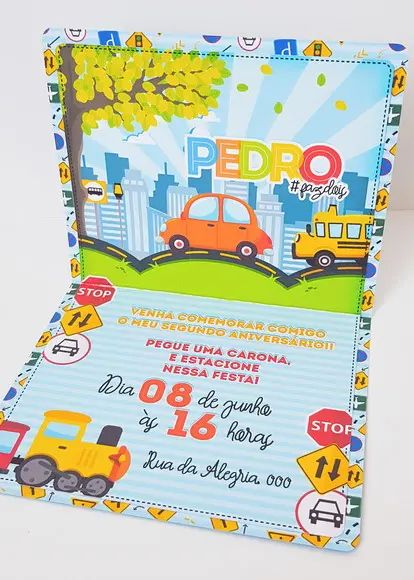 Convite meio de transporte