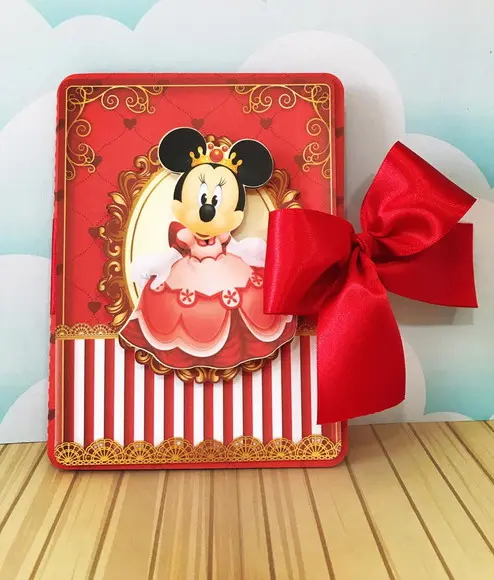 Convite Minnie Realeza