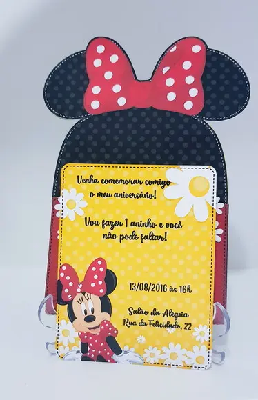 Convite minnie vermelha