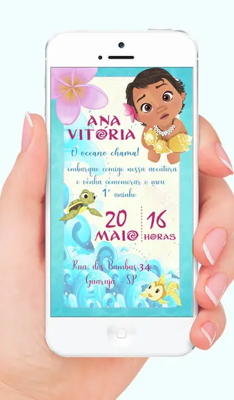Convite Moana Mod 21974