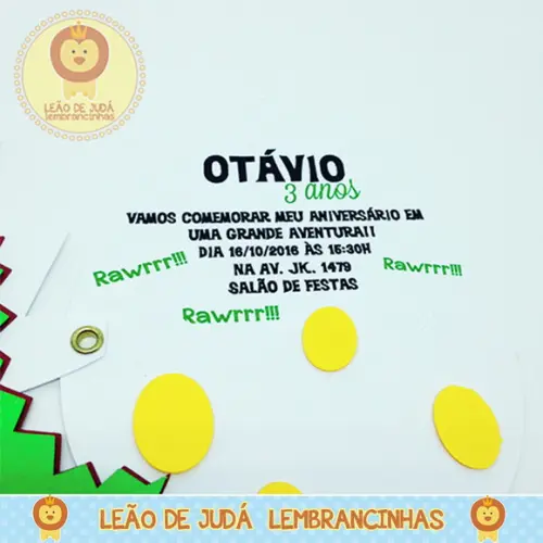 Convite Ovo Dino