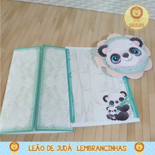 Convite panda menino