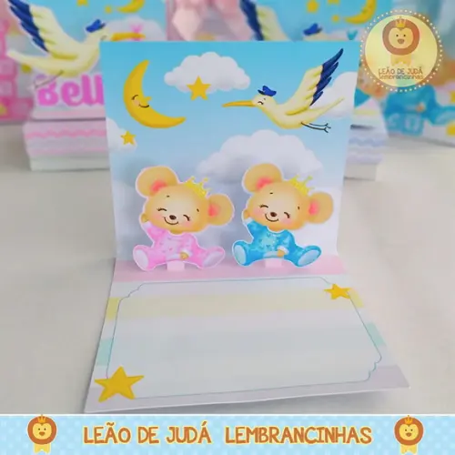 Convite Pop Up tema Chá de Bebe