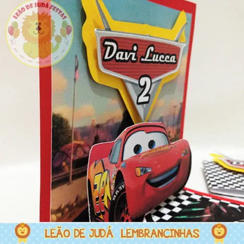 Convite Pop Up tema Carros