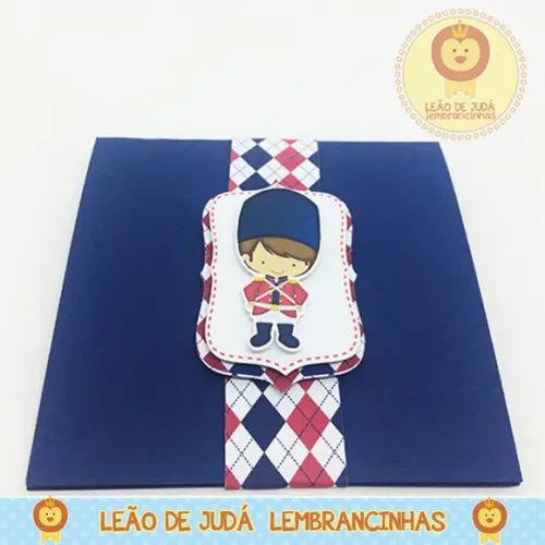 Convite Pop Up tema Soldadinho de Chumbo / caixinha Reinado,