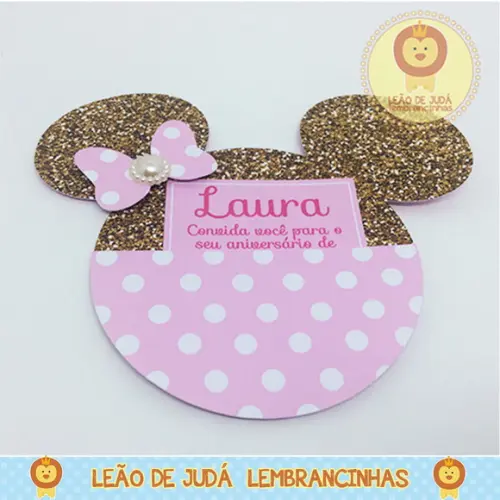 Convite Rosto Minnie