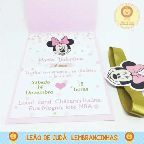 Convite Rubi tema Minnie