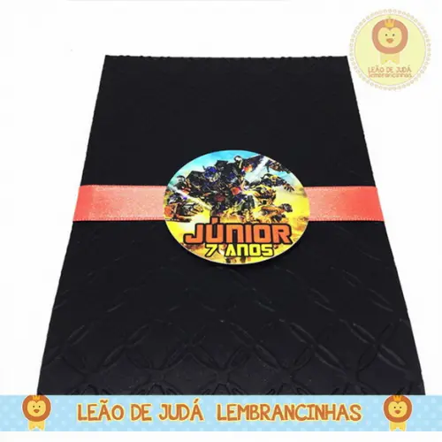 Convite Rubi tema Transformers