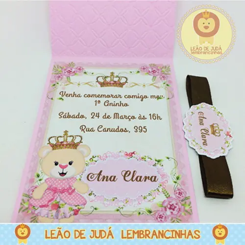 Convite Rubi tema Ursa reinado