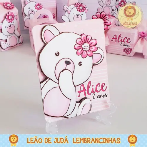 Convite ursa rosa
