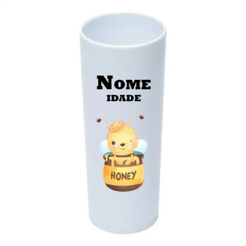 Copo Long Drink 350ml Personalizado Abelhinha