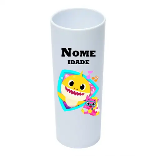 Copo Long Drink 350ml Personalizado Baby Shark