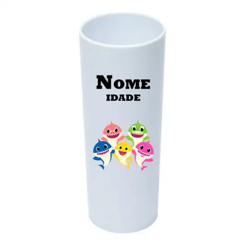 Copo Long Drink 350ml Personalizado Baby Shark