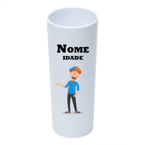 Copo Long Drink 350ml Personalizado Blippi