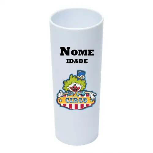 Copo Long Drink 350ml Personalizado Circo Menino