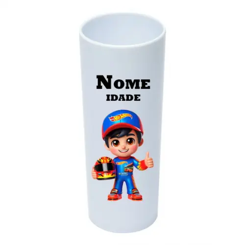 Copo Long Drink 350ml Personalizado Hot Wheels