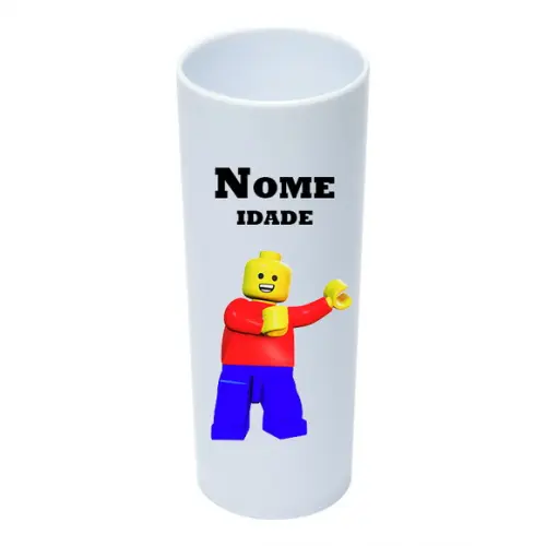 Copo Long Drink 350ml Personalizado Lego
