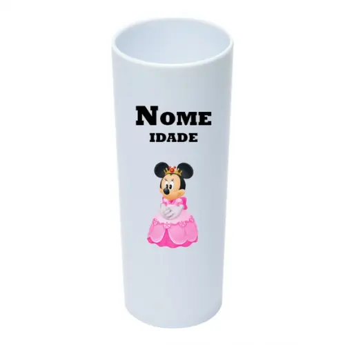 Copo Long Drink 350ml Personalizado Minnie Realeza