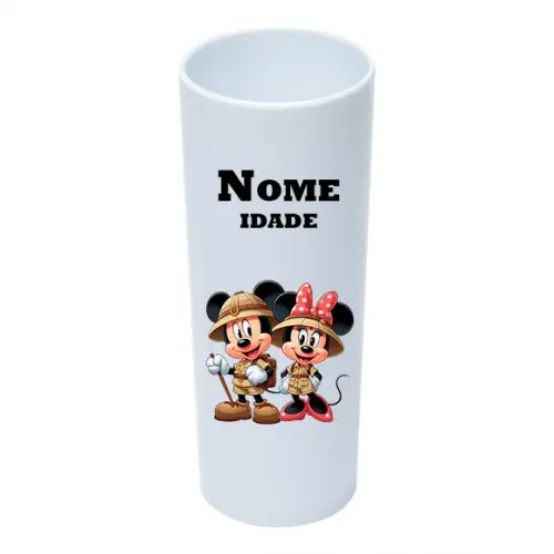 Copo Long Drink 350ml Personalizado Mickey Safari