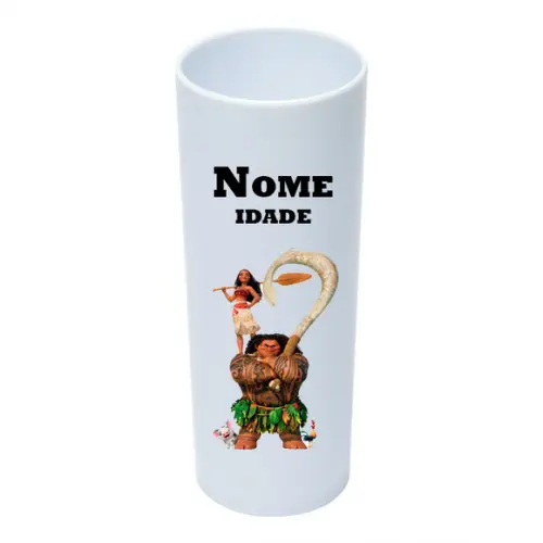 Copo Long Drink 350ml Personalizado Moana