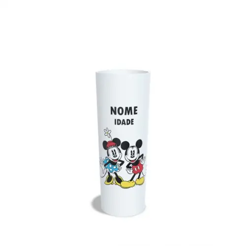 Copo Long Drink 350ml Personalizado Mickey e Minnie