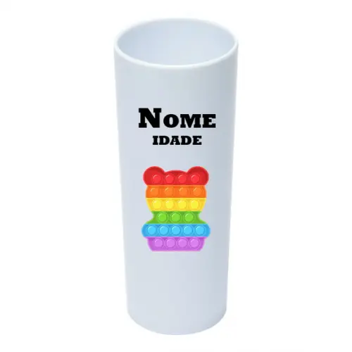 Copo Long Drink 350ml Personalizado Pop It