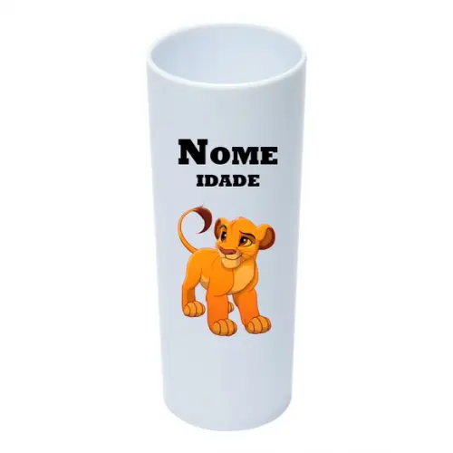 Copo Long Drink 350ml Personalizado Rei Leão