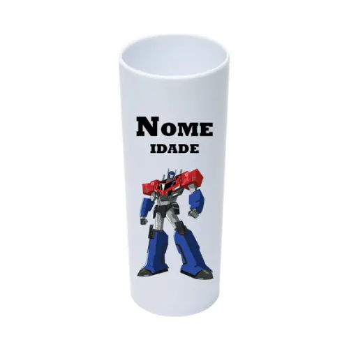 Copo Long Drink 350ml Personalizado Transformers