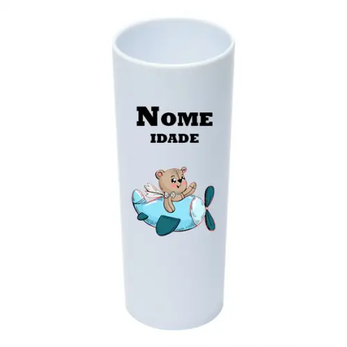 Copo Long Drink 350ml Personalizado Ursinho Aviador
