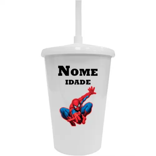 Copo Twister 400ml Personalizado Homem Aranha