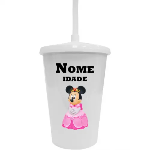 Copo Twister 400ml Personalizado Minnie Realeza
