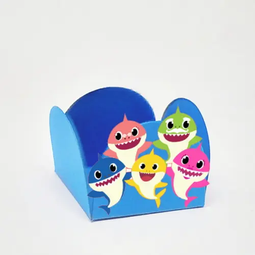 Forminha para Docinhos Tema Baby Shark 50 Unidades