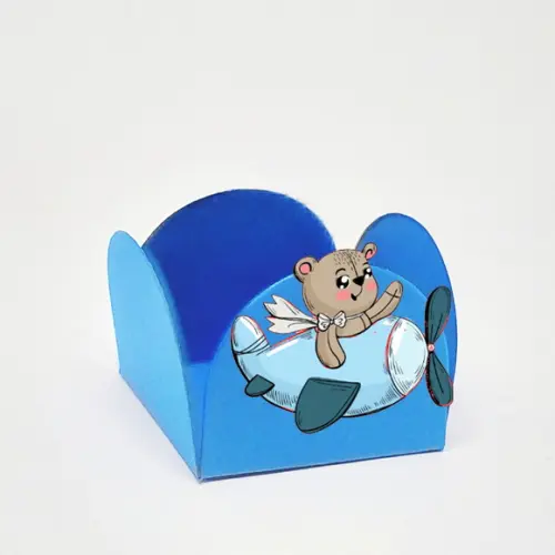 Forminha para Docinhos Tema Ursinho Aviador 50 Unidades