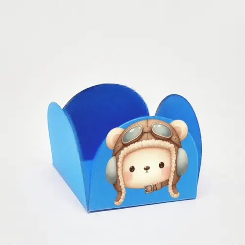 Forminha para Docinhos Tema Urso Aviador 50 Unid.