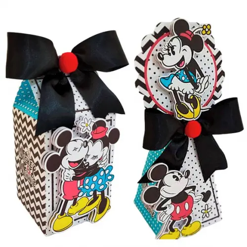 Kit 20 Caixinha Lembrancinhas para Festa Mickey e Minnie