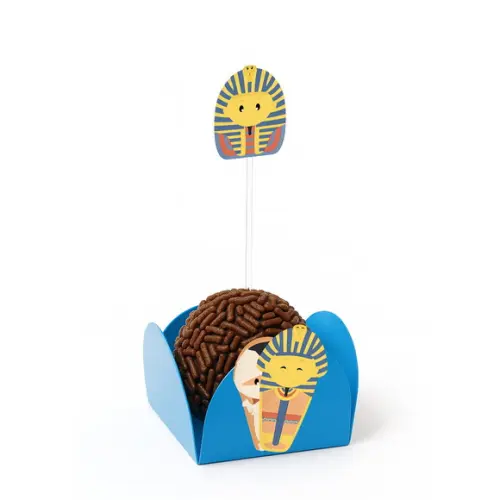 Kit Forminha + Topper para Docinhos Egito 50 Unid