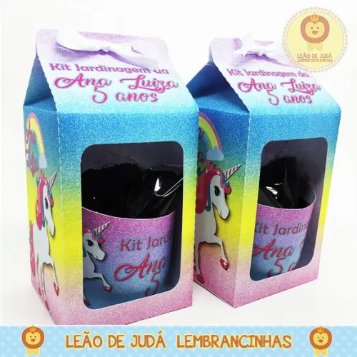 Kit Jardinagem Tema unicórnio