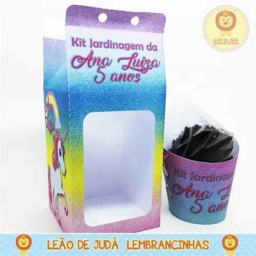 Kit Jardinagem Tema unicórnio