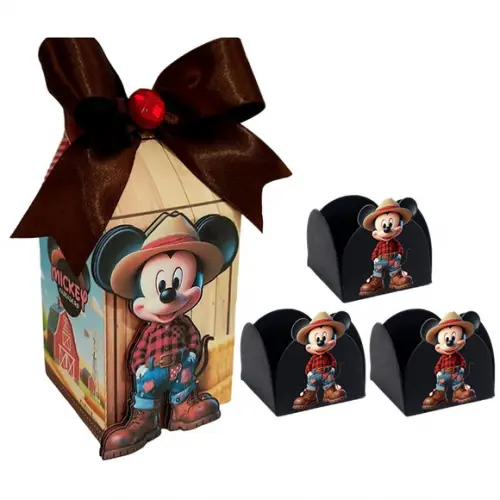 Kit Lembrancinha Tema Mickey Fazendeiro