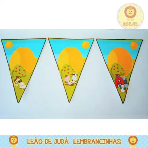 Lembrancinhas Bandeirola Personalizada Fazendinha
