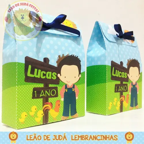 Lembrancinhas Caixa Docinho Fazendinha Modelo 2