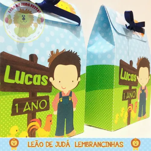 Lembrancinhas Caixa Docinho Fazendinha Modelo 2