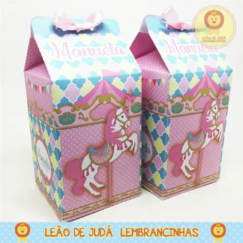Lembrancinhas Caixa Milk Carrossel