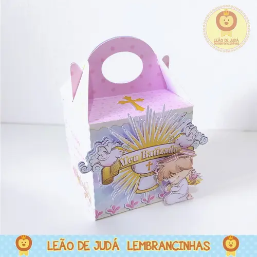 Lembrancinhas Caixinha para Festa Tema Batizado Menina